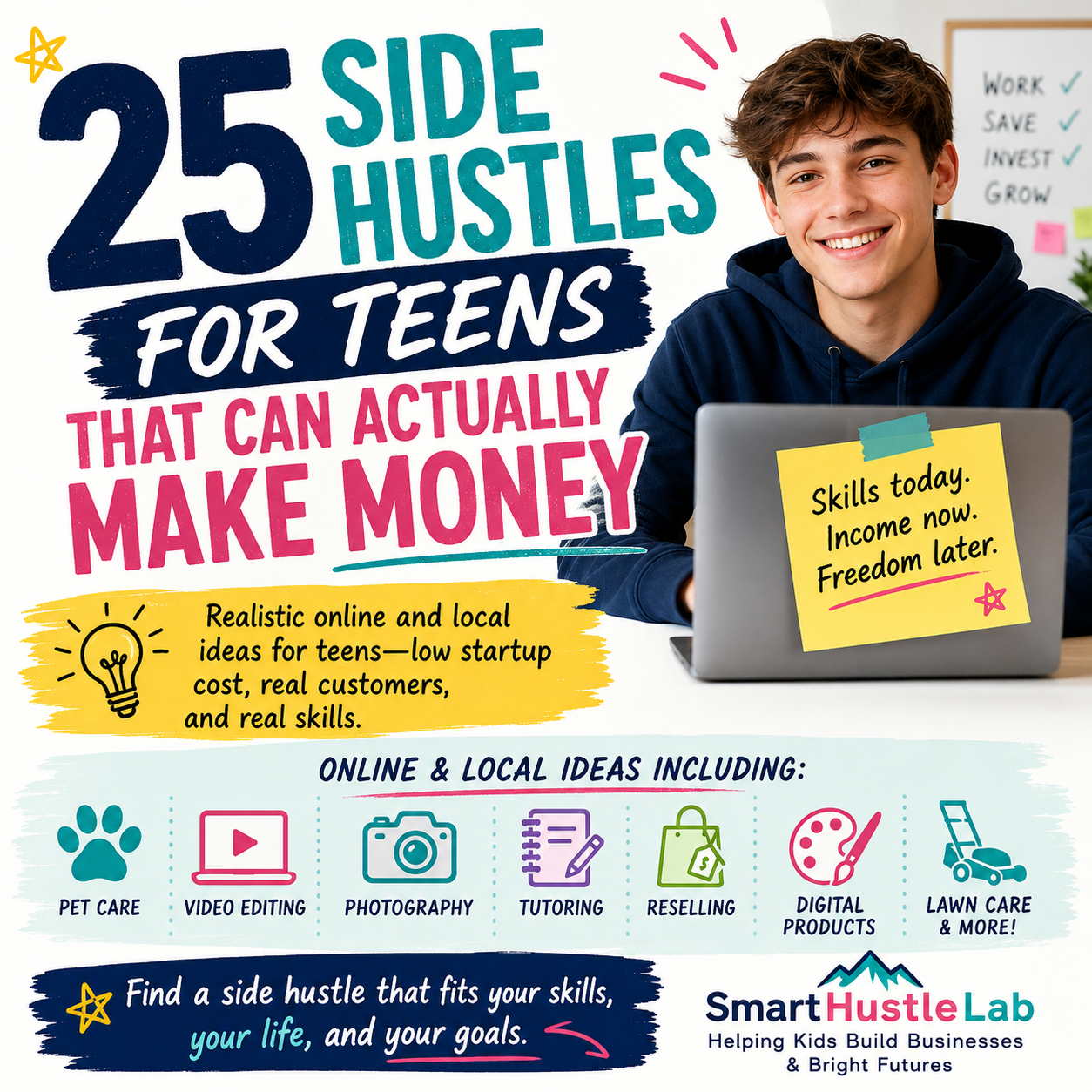 25 Side Hustles for Teens That Can Actually Make Money